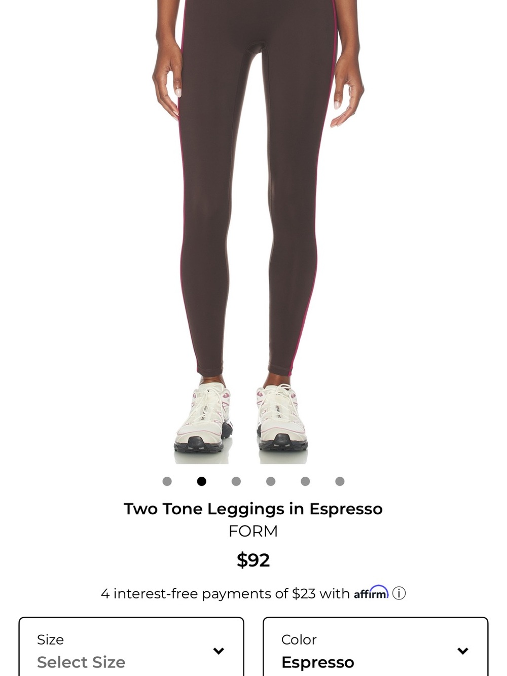 Two-Tone Leggings in Espresso - FORM